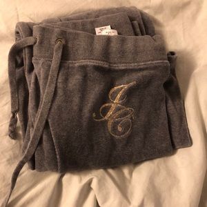 Juicy Couture Gray Velour Pants size small